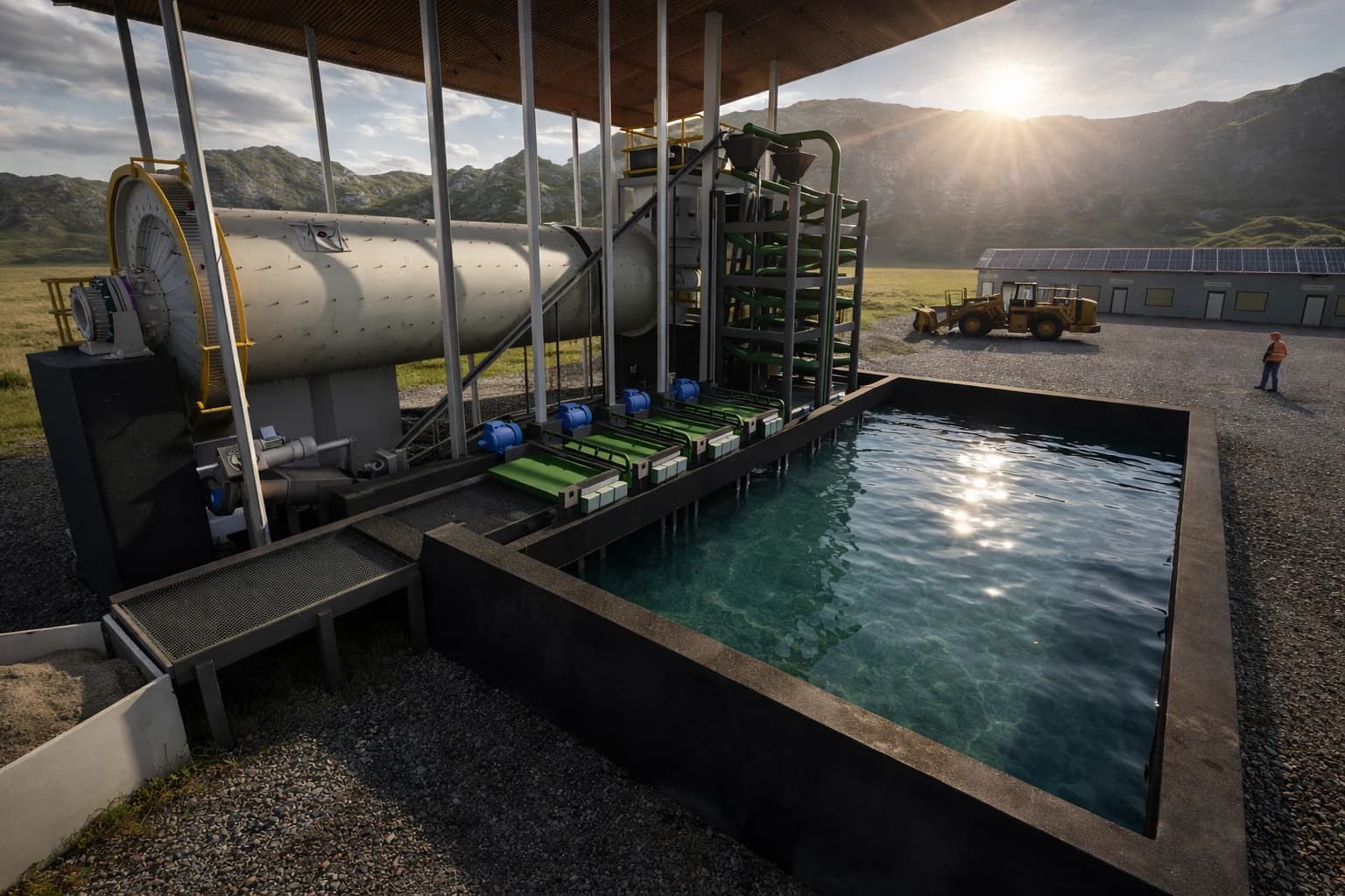 ESMI processing plant in a mining landscape